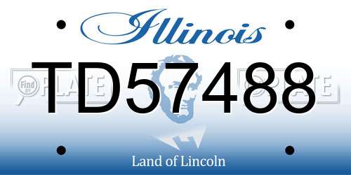TD57488 Illinois License Plate