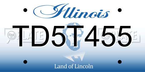TD5T455 Illinois License Plate