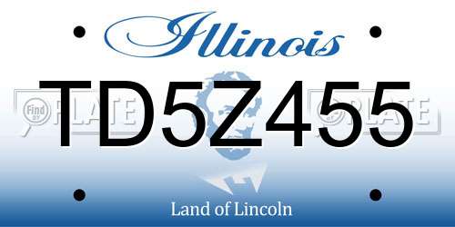TD5Z455 Illinois License Plate