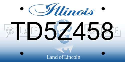 TD5Z458 Illinois License Plate