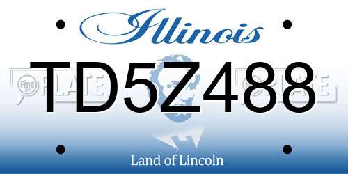 TD5Z488 Illinois License Plate