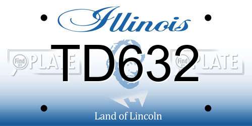 TD632 Illinois License Plate