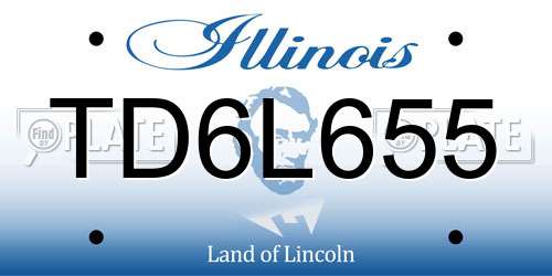 TD6L655 Illinois License Plate