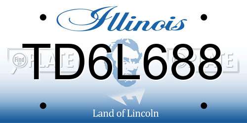 TD6L688 Illinois License Plate