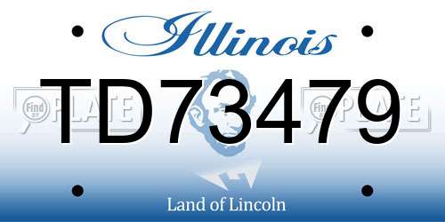 TD73479 Illinois License Plate