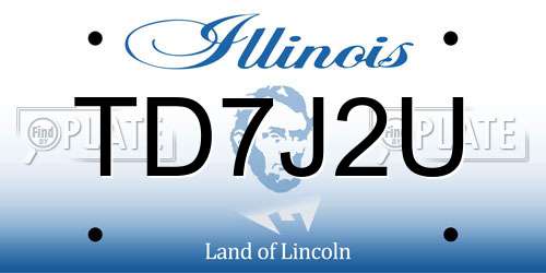 TD7J2U Illinois License Plate