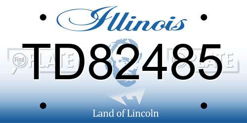 TD82485 Illinois License Plate