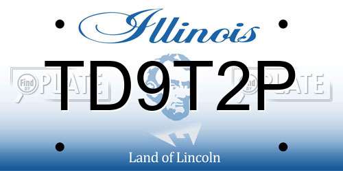 TD9T2P Illinois License Plate