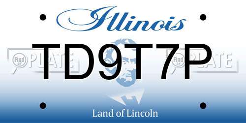 TD9T7P Illinois License Plate