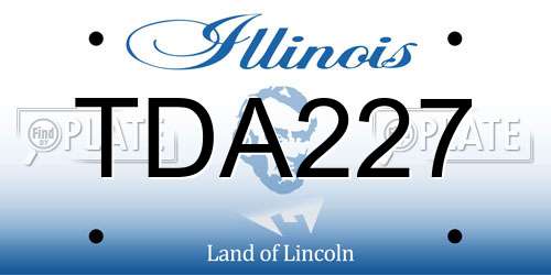 TDA227 Illinois License Plate