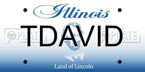TDAVID Illinois License Plate