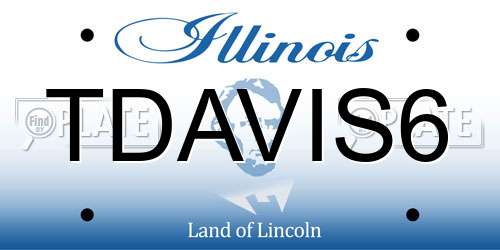 TDAVIS6 Illinois License Plate