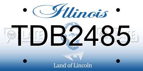 TDB2485 Illinois License Plate