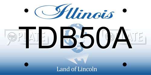 TDB50A Illinois License Plate