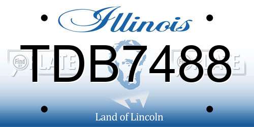 TDB7488 Illinois License Plate