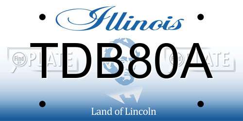 TDB80A Illinois License Plate