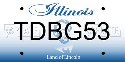 TDBG53 Illinois License Plate