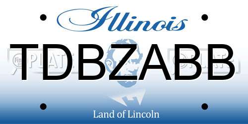 TDBZABB Illinois License Plate