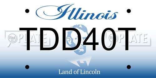 TDD40T Illinois License Plate