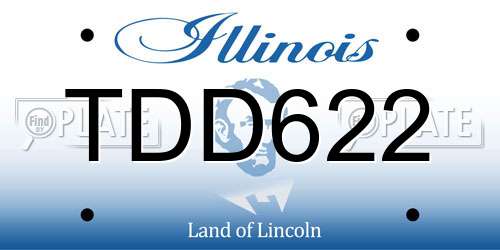 TDD622 Illinois License Plate