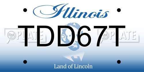 TDD67T Illinois License Plate