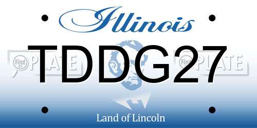TDDG27 Illinois License Plate