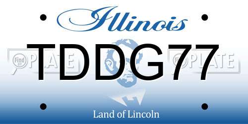 TDDG77 Illinois License Plate