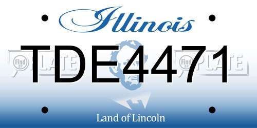 TDE4471 Illinois License Plate