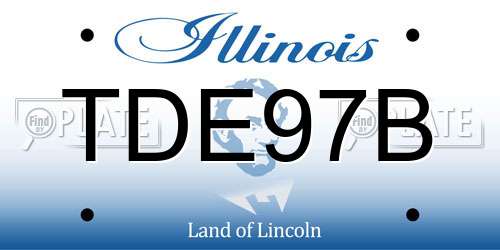 TDE97B Illinois License Plate