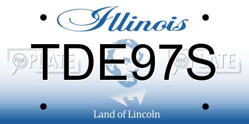 TDE97S Illinois License Plate