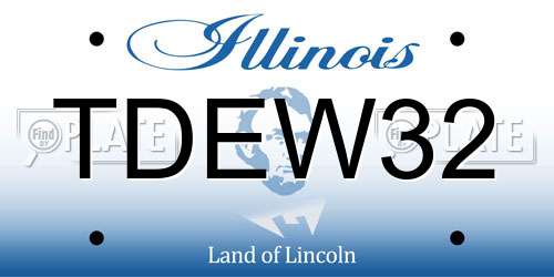 TDEW32 Illinois License Plate