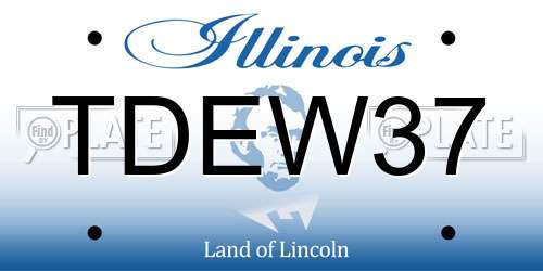 TDEW37 Illinois License Plate