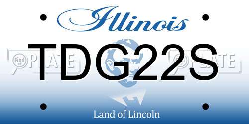 TDG22S Illinois License Plate