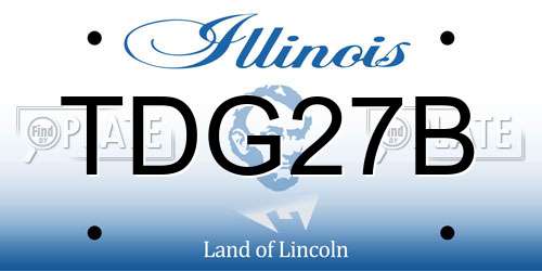 TDG27B Illinois License Plate