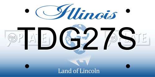 TDG27S Illinois License Plate