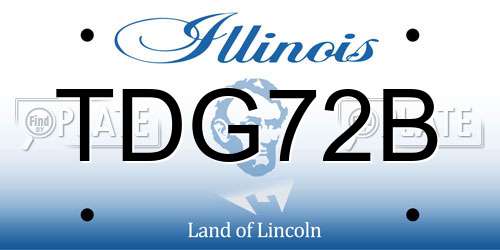 TDG72B Illinois License Plate