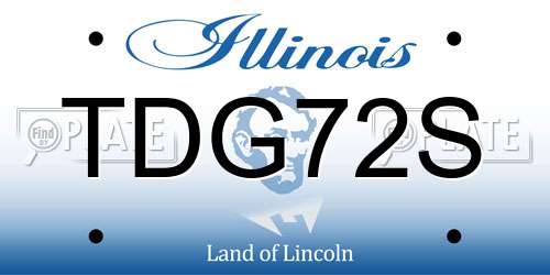 TDG72S Illinois License Plate