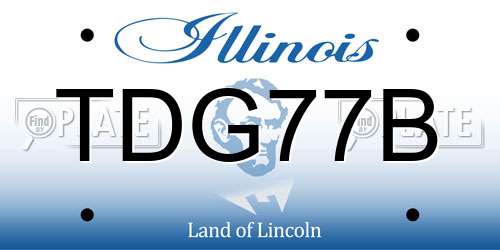 TDG77B Illinois License Plate