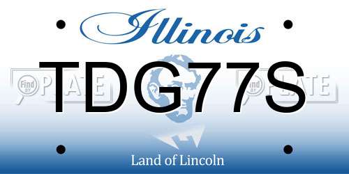 TDG77S Illinois License Plate