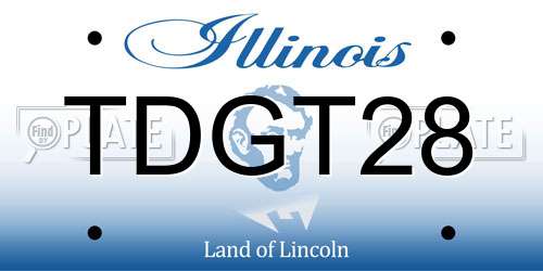 TDGT28 Illinois License Plate