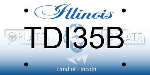 TDI35B Illinois License Plate