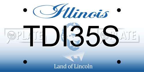 TDI35S Illinois License Plate