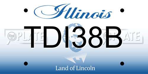 TDI38B Illinois License Plate