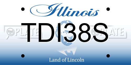 TDI38S Illinois License Plate