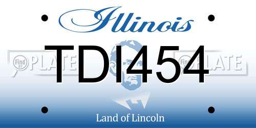 TDI454 Illinois License Plate