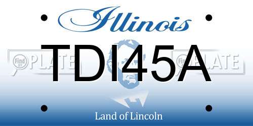 TDI45A Illinois License Plate