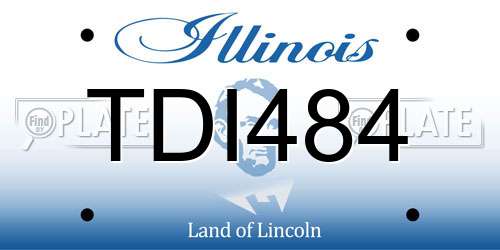TDI484 Illinois License Plate