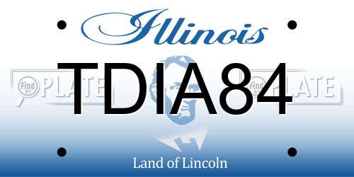TDIA84 Illinois License Plate