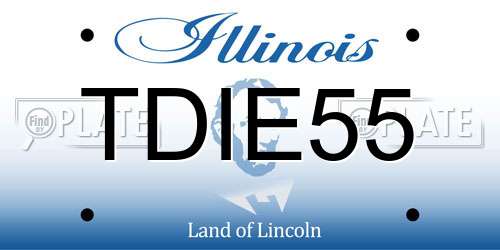 TDIE55 Illinois License Plate