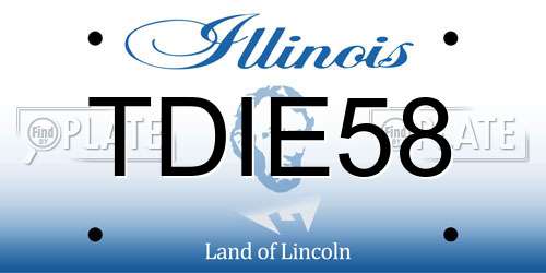 TDIE58 Illinois License Plate
